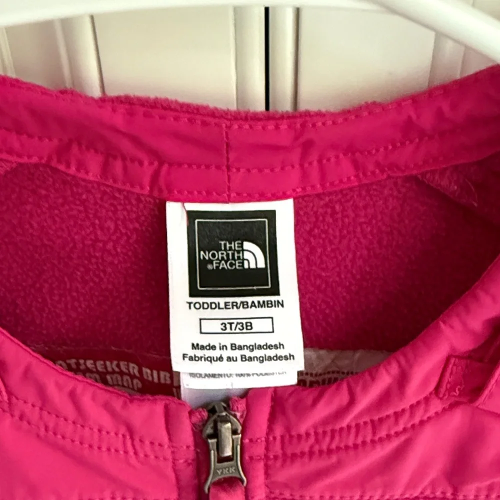 The North Face Kids (toddler) Fuchsia Overalls ski pants - Picture 3 of 9